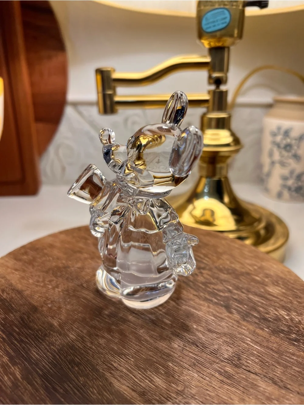 Vintage Lenox Crystal Mickey and Minnie Mouse salt&pepper shakers 4”
